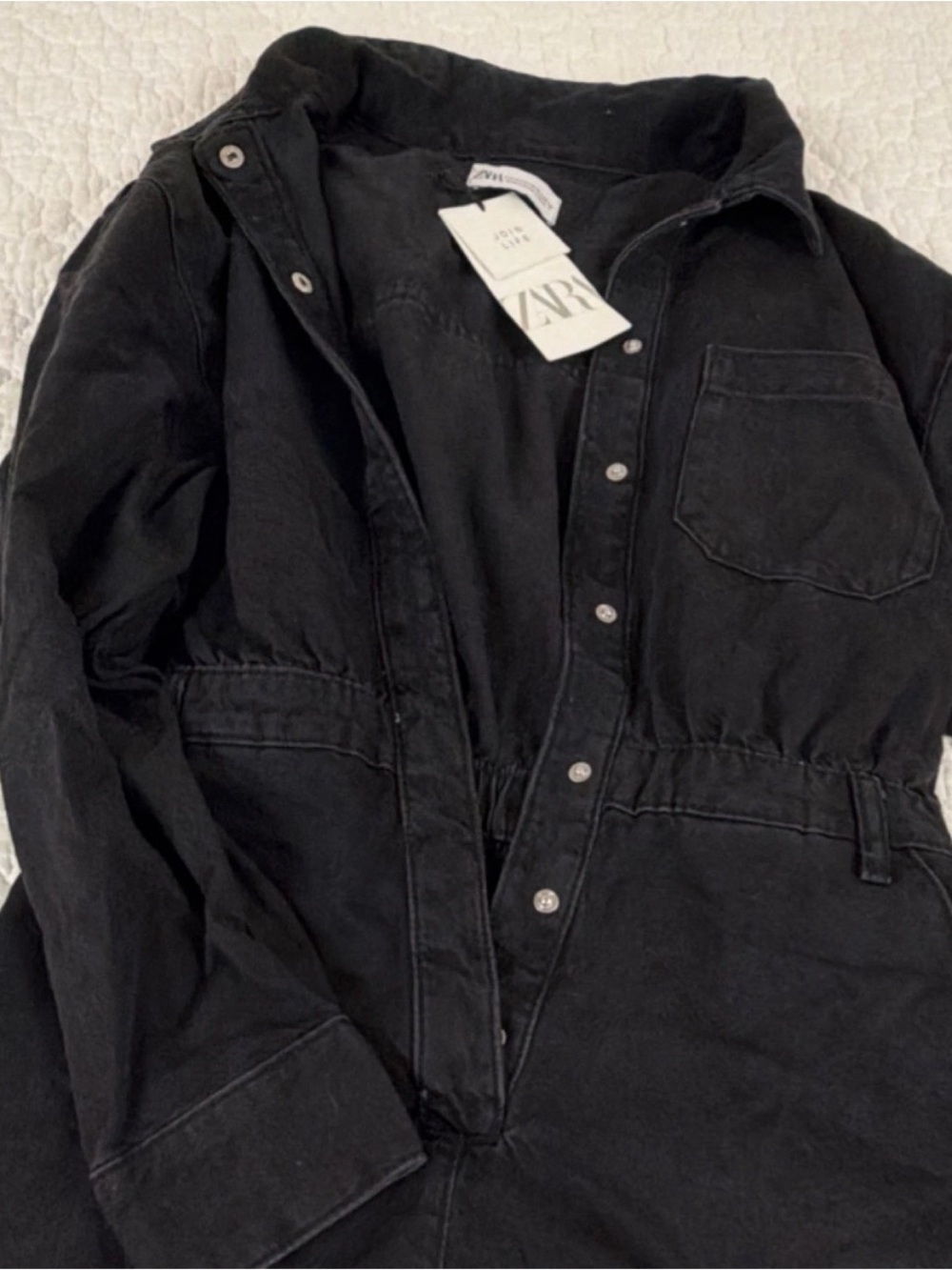 Zara Black Utility Jumpsuit